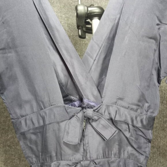 1950's Navy Polished Cotton Bow Circle Dress - Picture 5 of 8